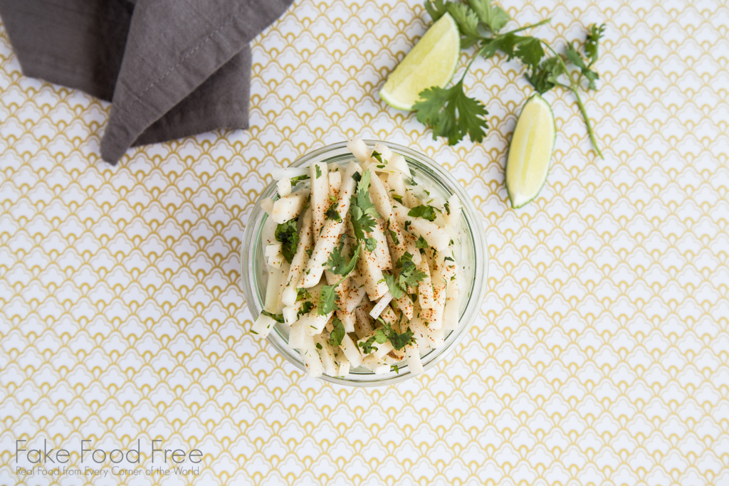 Simple Cilantro Jicama Salad Recipe | Fake Food Free