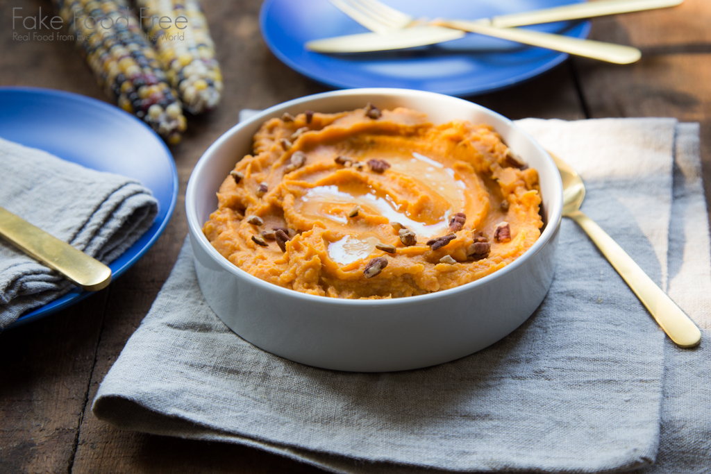 Honey Butter Whipped Sweet Potatoes | Thanksgiving Recipe | fakefoodfree.com 