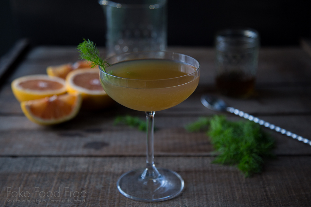 Fennel Pink Grapefruit Martini Recipe