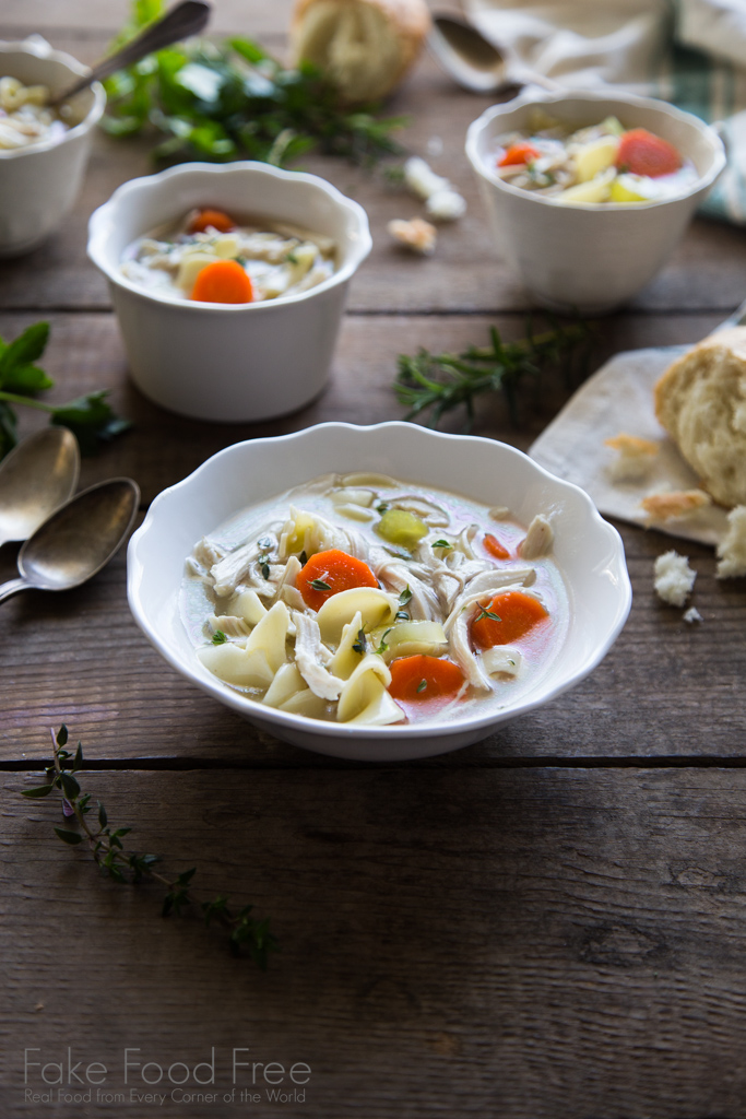 Chicken Herb Soup with Bone Broth Recipe | Fake Food Free | Sponsored Post