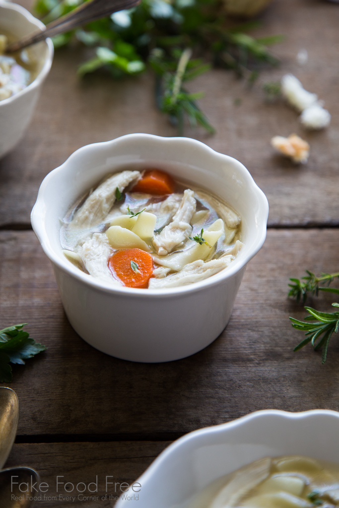 Chicken Herb Soup with Bone Broth Recipe