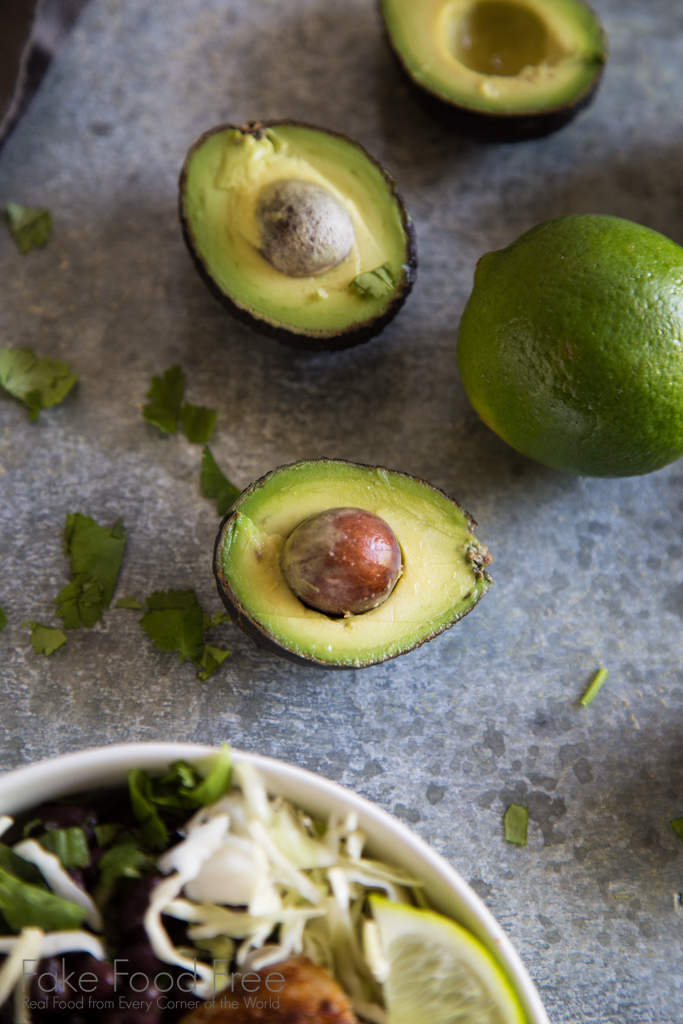 California Avocados for fish taco bowls