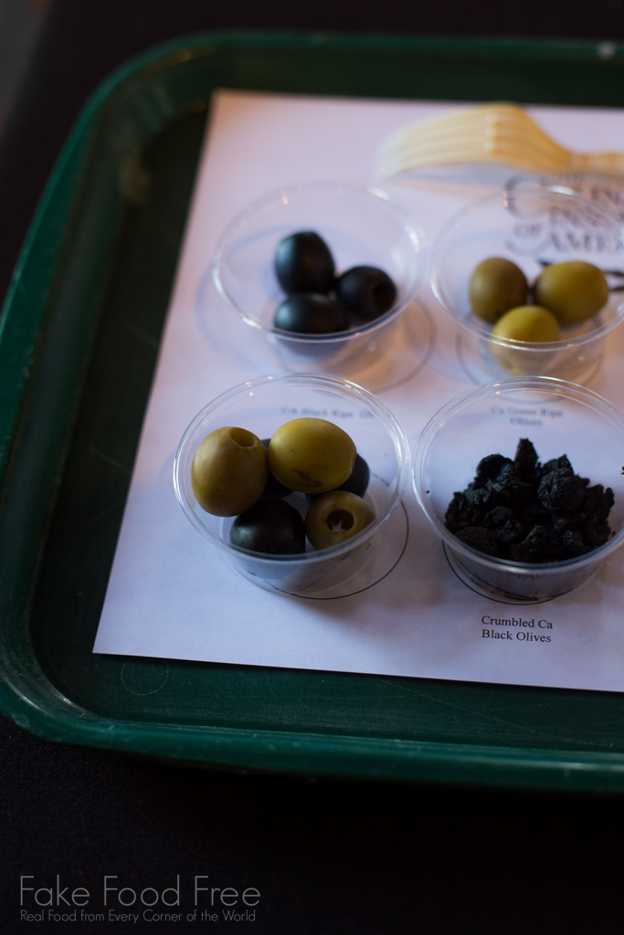 Smoked Olives and Dehydrated Olives at a tasting with California Ripe Olives at CIA Greystone in St. Helena, CA | Sponsored Post | Fake Food Free