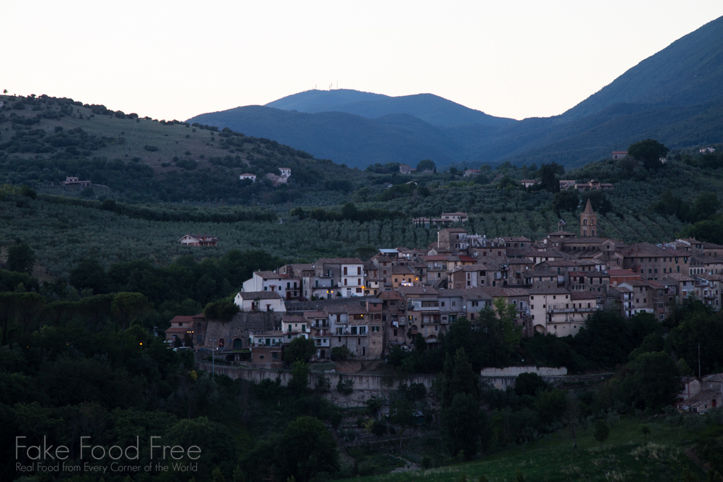 Torri in Sabina, Italy at dusk 