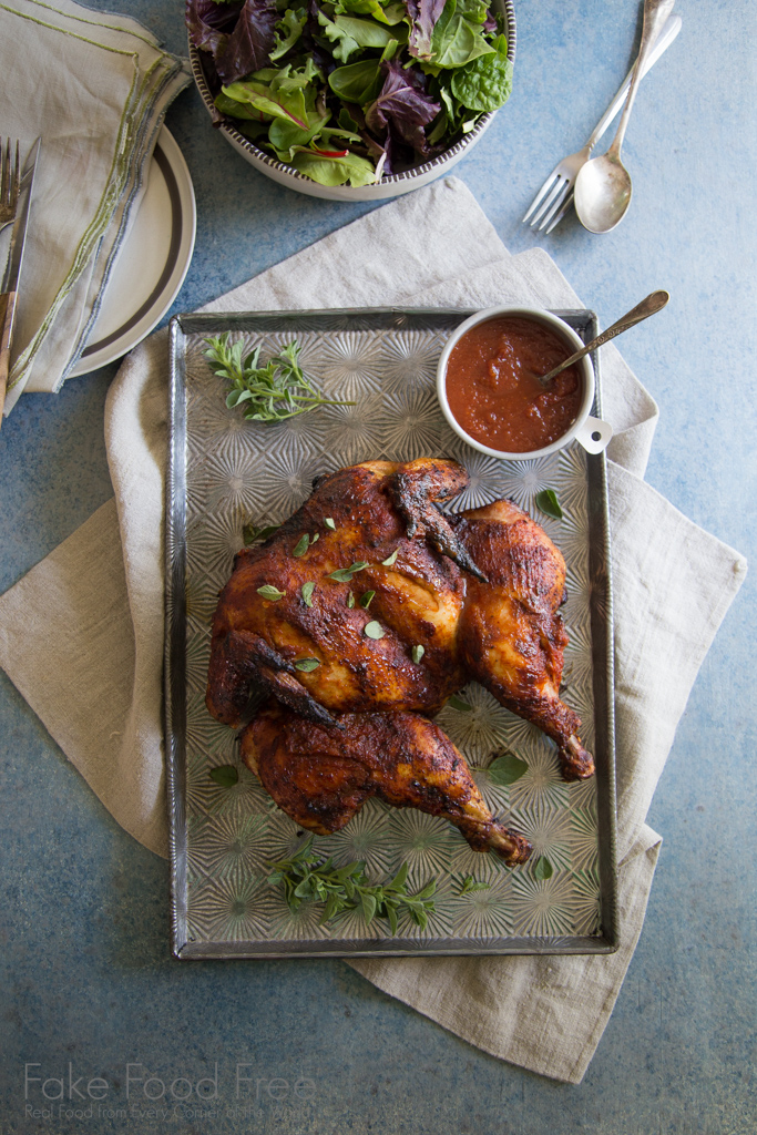 Dry Rubbed Grilled Whole Chicken Recipe | Fake Food Free | Sponsored Post