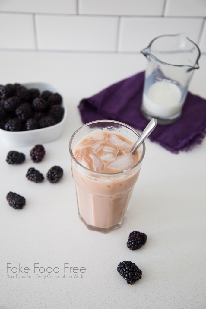 Iced Blackberry Latte Recipe | Fake Food Free