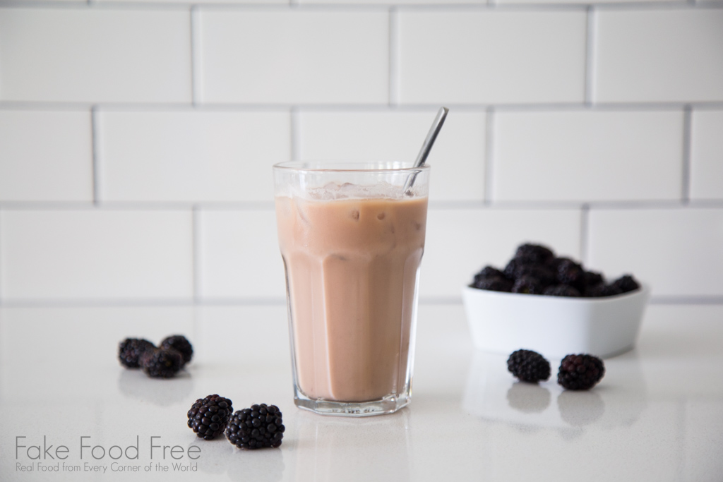 Iced Blackberry Latte Recipe | Fake Food Free
