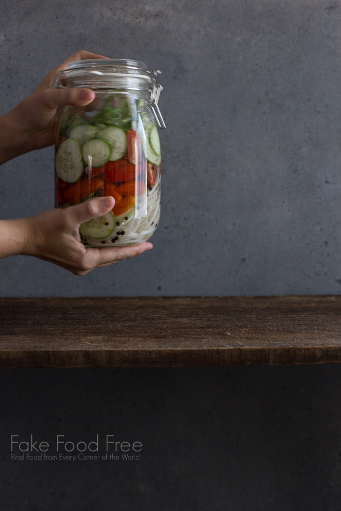 Quick Pickled Summer Salad Recipe in a Jar 