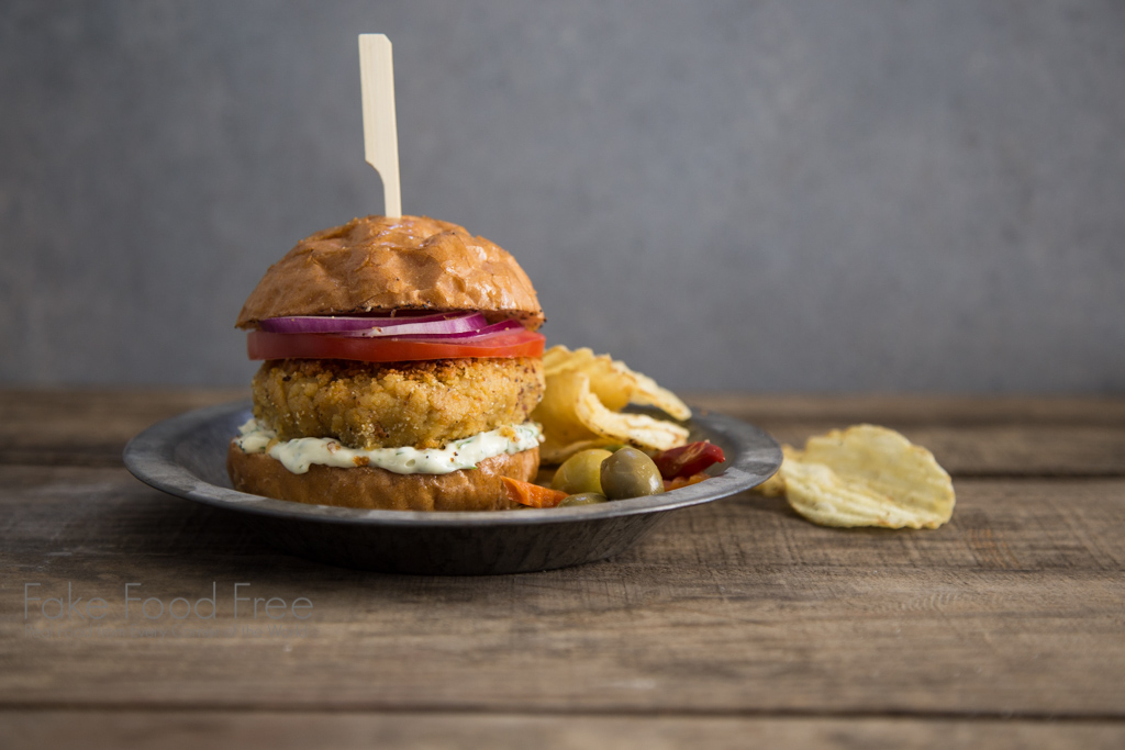 Fava Bean Burger | Vegan and Vegetarian Recipe | FakeFoodFree.com | Sponsored