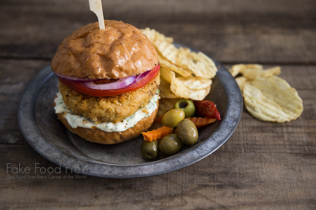 Vegan Shawarma Spiced Fava Bean Burger Recipe | FakeFoodFree.com | Sponsored