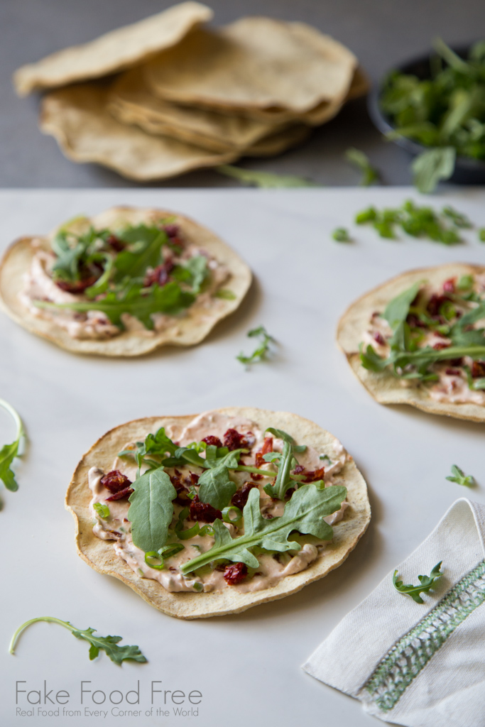 Arugula Sundried Tomato Tostadas Recipe