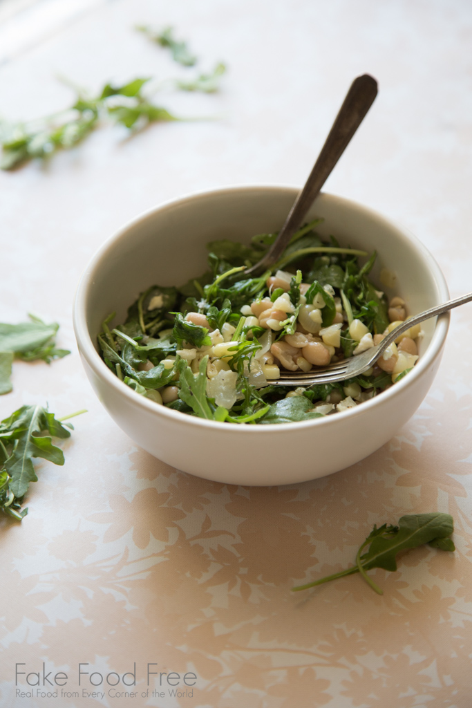 Corn White Bean Arugula Salad Recipe 