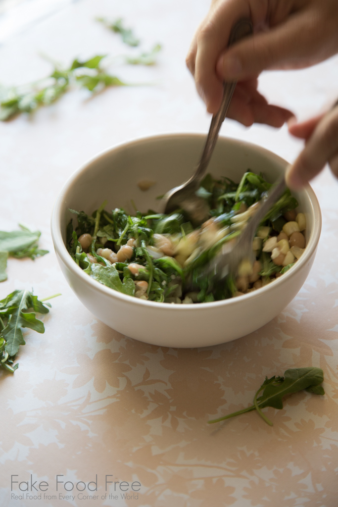 Corn White Bean Arugula Salad Recipe 