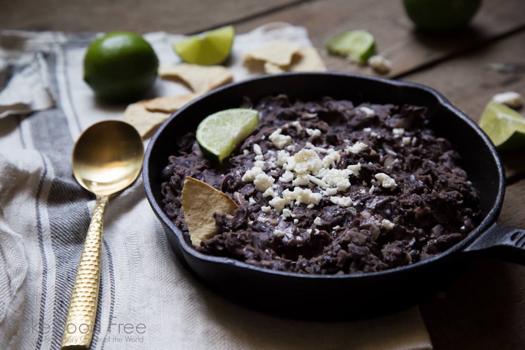 Refried Black Beans Recipe | FakeFoodFree.com