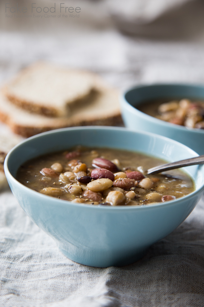 Instant Pot Recipe for Easy Pressure Cooker Bean Soup | FakeFoodFree.com