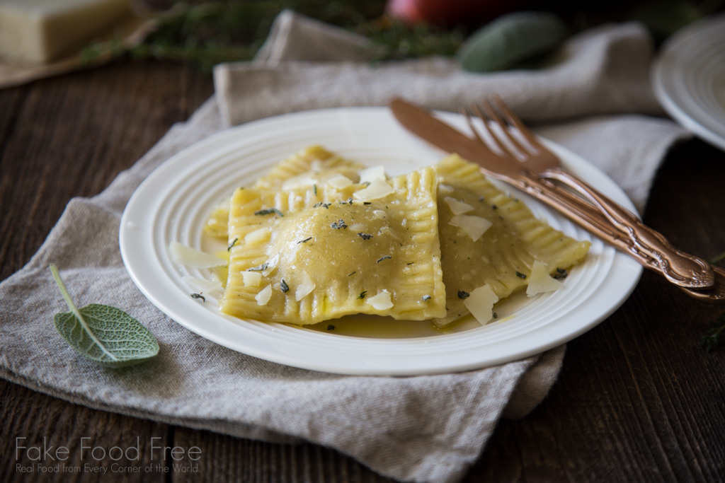 Hearty Ravioli Stuffed with Ground Pork and Pears | Sponsored Post | Recipe at FakeFoodFree.com