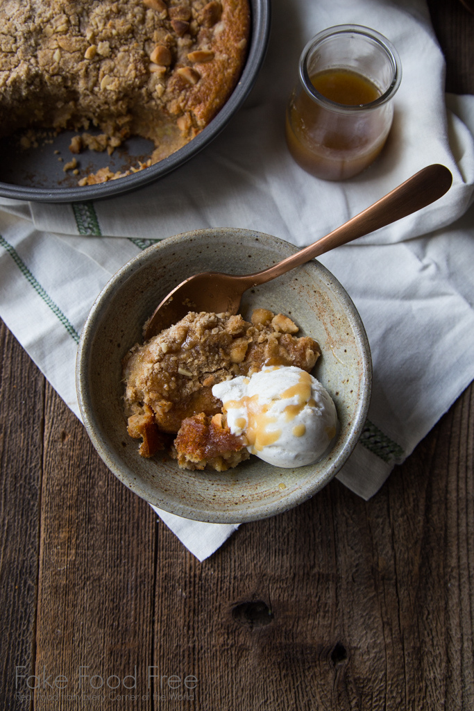 Banana Cobbler Dessert Recipe | FakeFoodFree.com