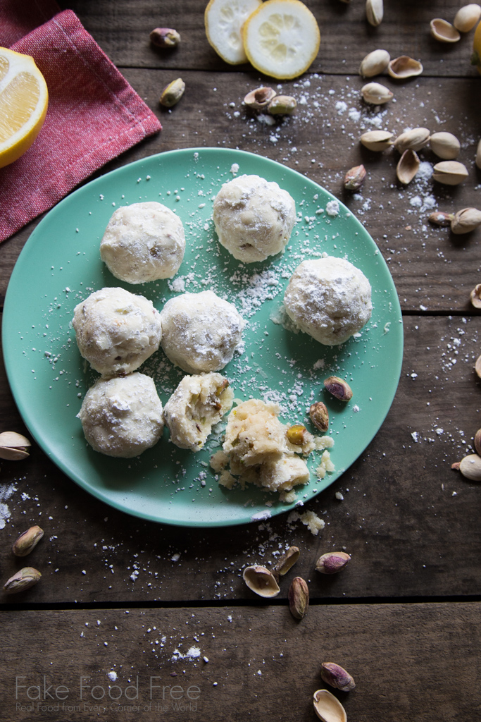 Lemon Pistachio Tea Cakes Recipe | FakeFoodFree.com