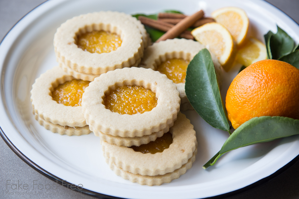 Ginger Rum Cookies filled with Orange Jam | Recipe at FakeFoodFree.com