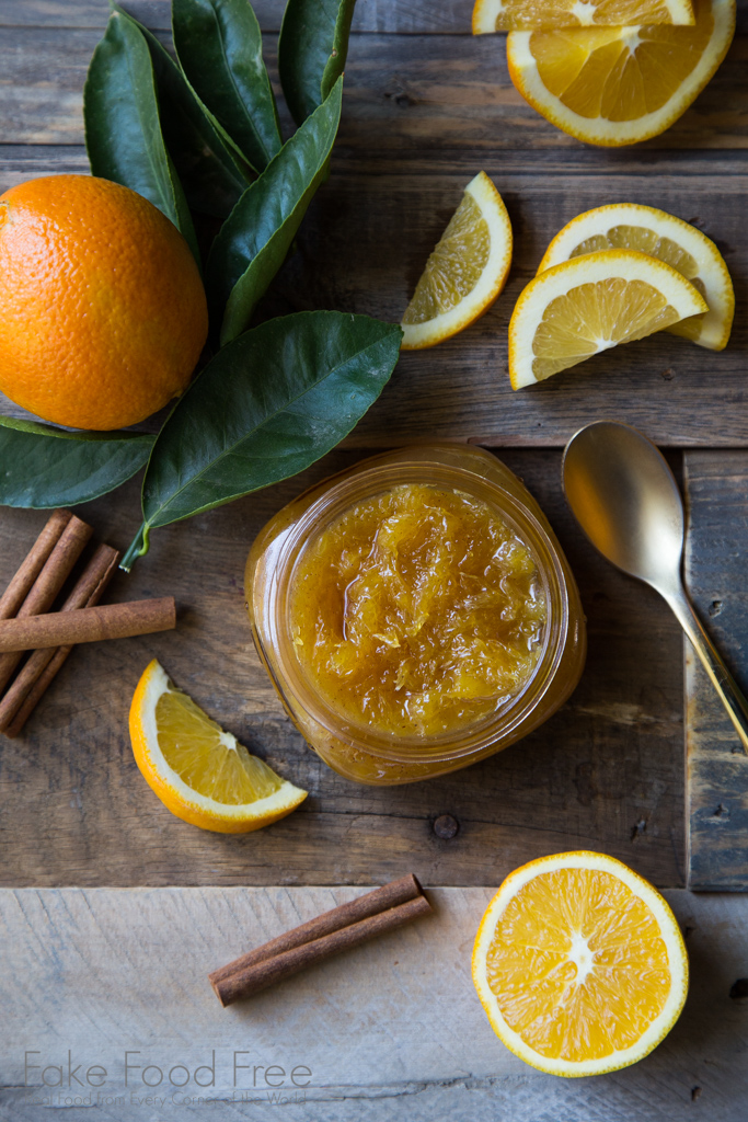 Orange Jam from the cookbook, The Joys of Jewish Preserving, by Emily Paster | Recipe at FakeFoodFree.com