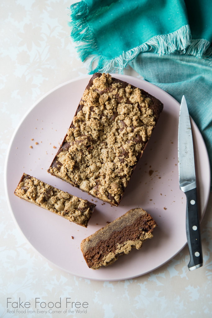 Recipe for Chocolate Peanut Butter Brookie Bars! | FakeFoodFree.com