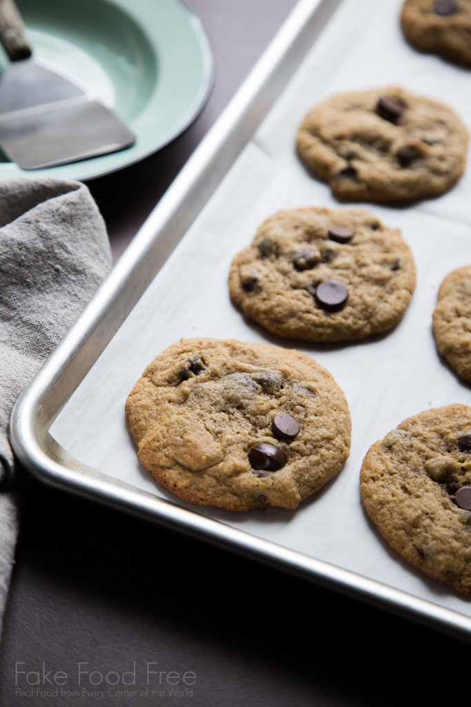 Whole Grain White Miso Chocolate Chip Cookies Recipe | FakeFoodFree.com