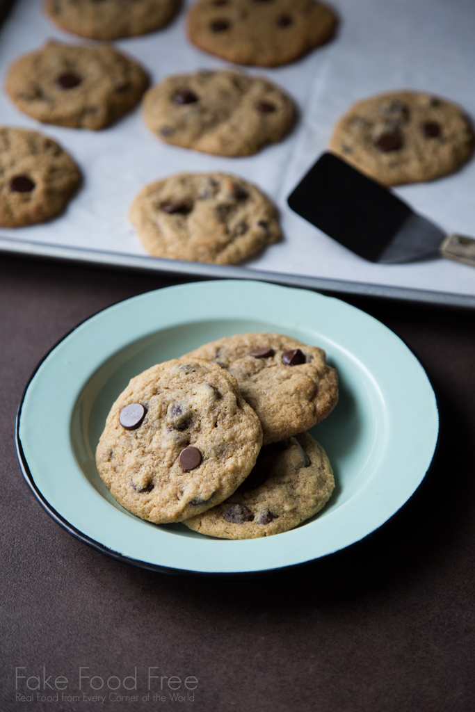 Whole Grain White Miso Chocolate Chip Cookies Recipe | FakeFoodFree.com