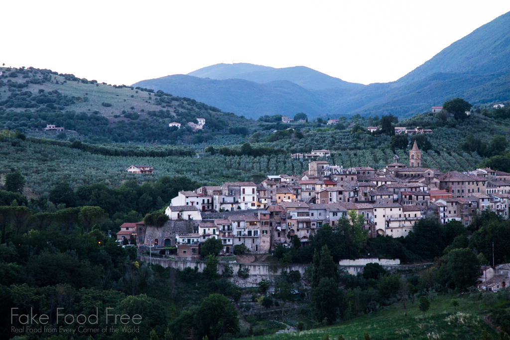 Dusk in Torri of Sabina outside of Rome, Italy | FakeFoodFree.com Travels