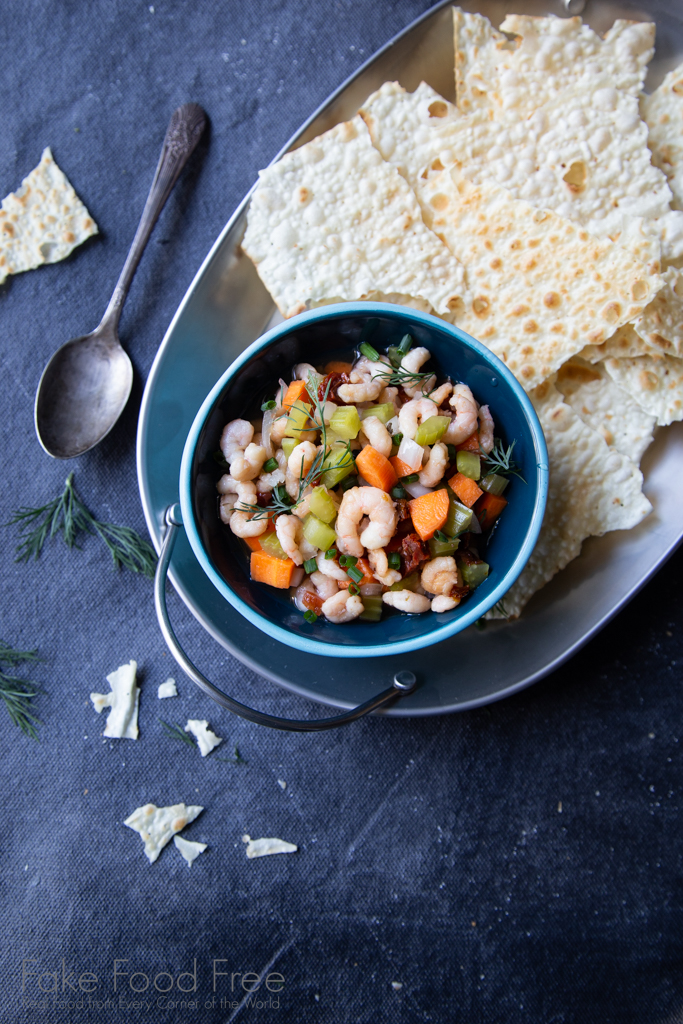 Tangy pickled shrimp and vegetables recipe