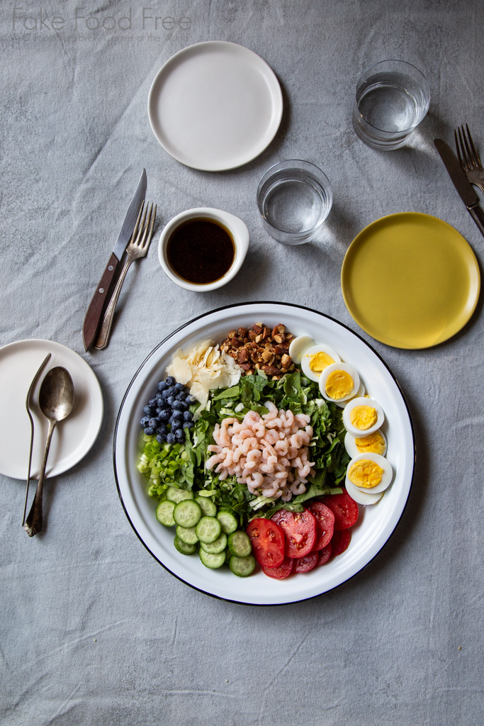 Summer Shrimp Cobb Salad Recipe | FakeFoodFree.com