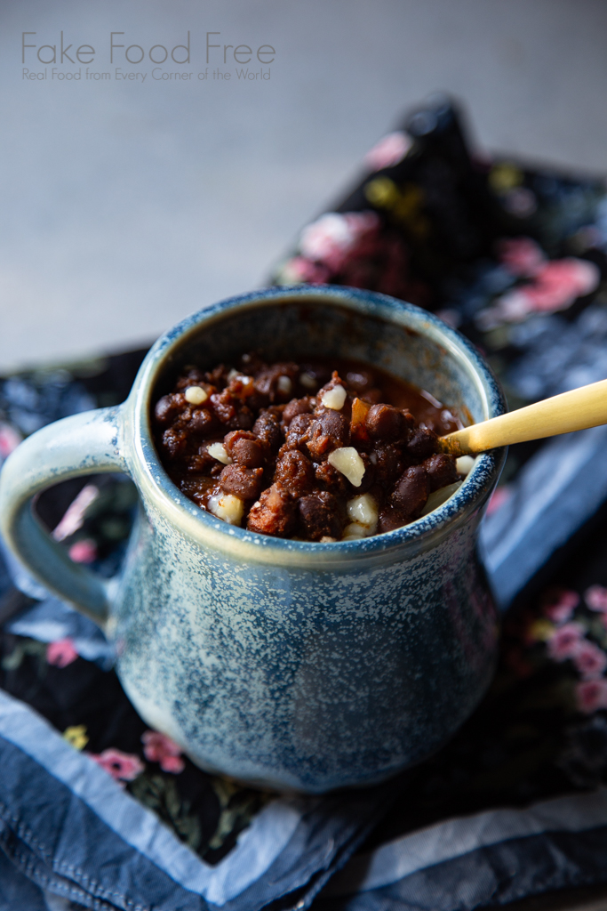 Instant Pot Recipe for Black Bean Bison Chili #instantpotrecipes #chilirecipes #bisonrecipes 